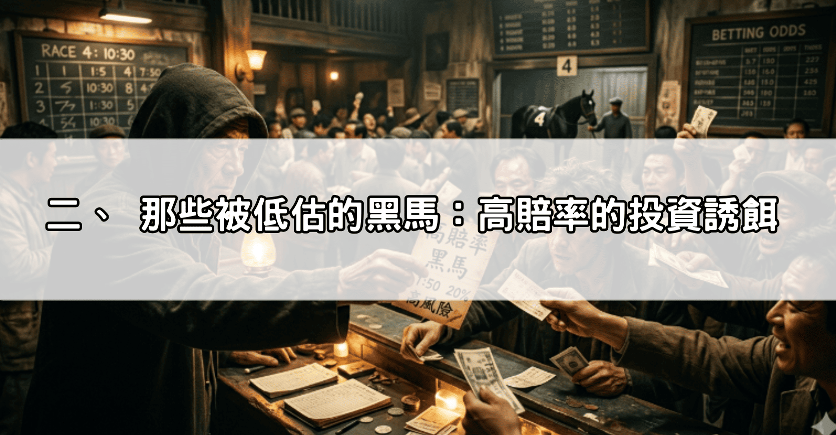 二、 那些被低估的黑馬:高賠率的投資誘餌